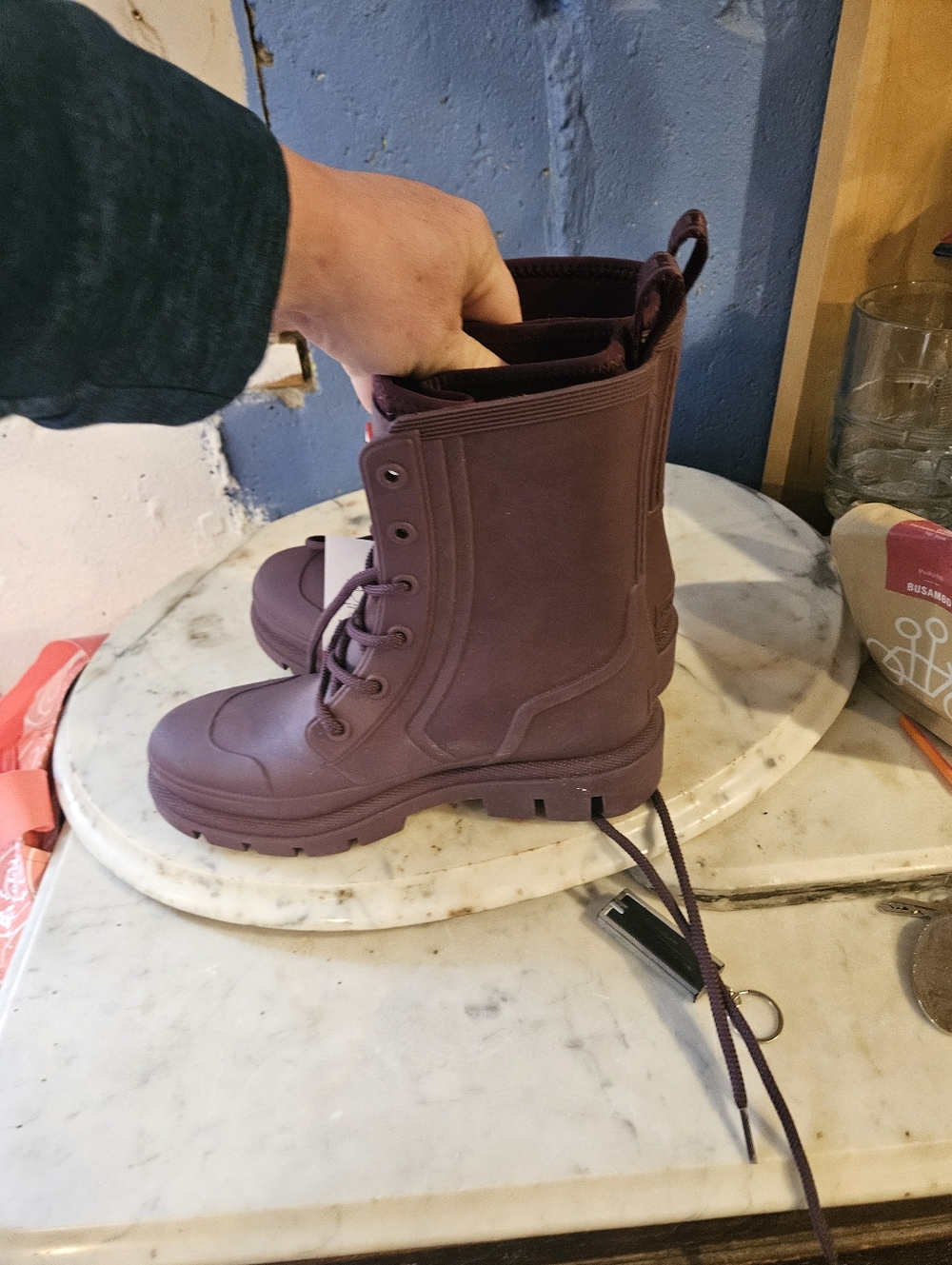 Hunter Diana Women's Rain Boots, Purple Size 9M New With Tags - Picture 4 of 6